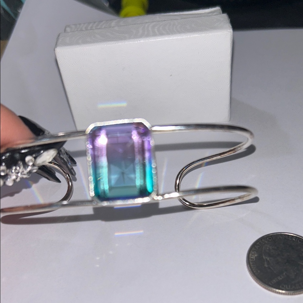 925 Silver Bracelet with Multicolor Gemstone - Picture 3 of 4